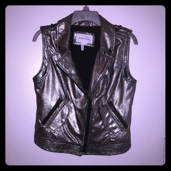 BCBGeneration Jackets & Blazers - ✨HP✨ BCBGeneration Metallic Moto Vest